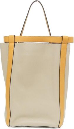 Loewe Beige Gray Leather Backpack (Pre-Owned)