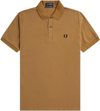 Fred Perry Original Plain Polo - Heren - Polos - Bruin - S - Katoen - Tops