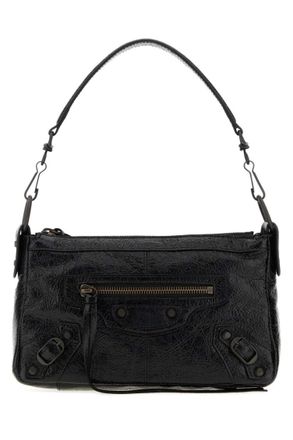 Balenciaga Black Le City Moto Mini Shoulder Bag