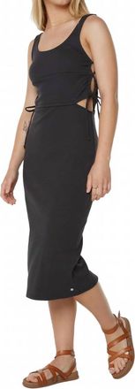 Roxy Surf Stoked Midi Dress In Kta0-Black