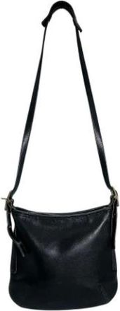 Coach Pre-owned Cross Body Bags, female, Black, Size: ONE SIZE Pre-owned Leather Cross Body Bag