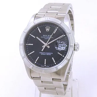 Rolex Pre-owned Rolex Date Automatic Chronometer Black Dial Mens Watch 15210 BKSO