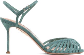 Aquazzura Hold Me 85mm sandalen met uitgesneden details en hak - Groen