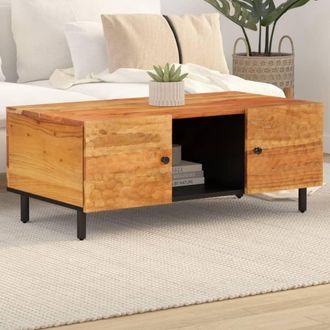 vidaXL Vidaxl - Mesa De Centro Madera Maciza De Acacia 100x54x40 Cm