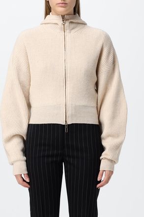 Sportmax Hooded Wool and Cashmere Blend Zip-Up Cardigan
