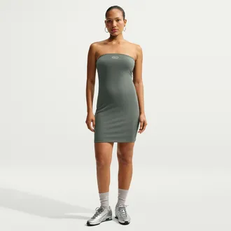 Nike Womens Nike Sportswear Tight Tube Dress in Green | IU2644-303