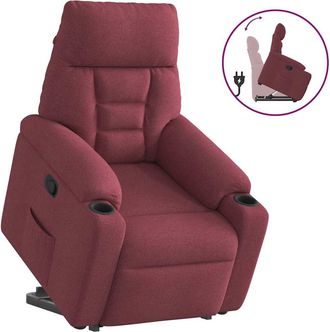 vidaXL Vidaxl Poltrona Alzapersona Reclinabile Rosso Vino In Tessuto