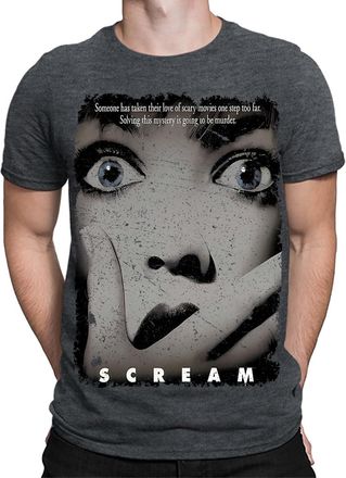 Generic Halloween T-Shirt Scream Movie Poster Horror Scary Spooky Mens T Shirts Top HD Dark Heather Grey XL