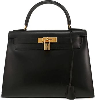 Herm&egrave;s 1971 Kelly 28 leren handtas - Zwart