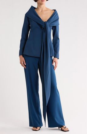 Lafayette 148 New York Wrap Jacket in Lido Blue at Nordstrom Rack, Size 16 (Similar To 14W)