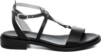 Nero Giardini Schoenen, Dames, Zwart, 37 EU, Leer, Tamigi Platte Sandaal