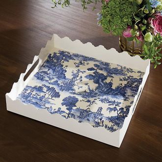 Ballard Designs Scalloped Chinoiserie Tray - Ballard Designs
