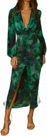 Runaway The Label Calista Midi Dress In Green