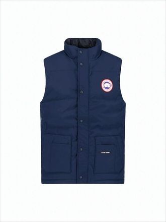 Canada Goose High-Collar Padded Vest With Snap Button Closure