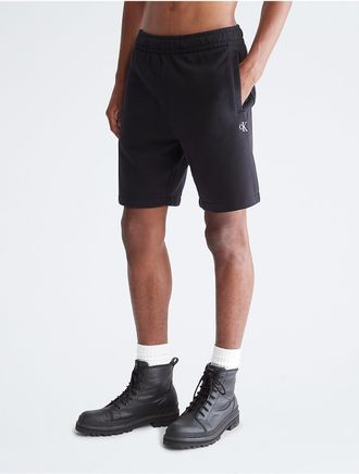 Calvin Klein Mens Archive Logo Fleece Shorts - Black - XL