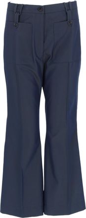 Golden Goose Tailored Blue Trousers with Slight Flare
