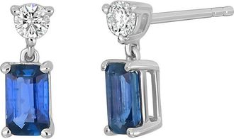 Bony Levy 18K 0.91 Ct. Tw. Diamond & Sapphire Earrings