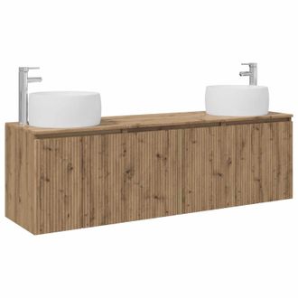 vidaXL Juego De Muebles De Ba&ntilde;o 3 Uds. Roble Artisan Vidaxl