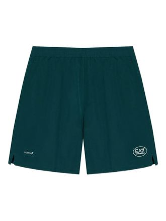 Emporio Armani logo-print performance shorts - men - Elastane/Polyester - M - Green