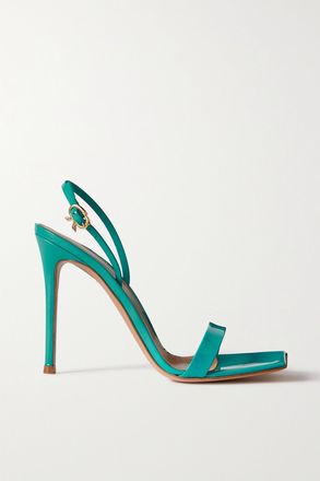 Gianvito Rossi Sandali Slingback In Vernice Ribbon 105 - Blu