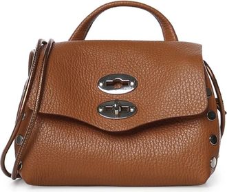 Zanellato Tassen, Dames, Beige, ONE Size, Leer, Postina Daily Night Super Baby