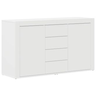 vidaXL Vidaxl - Vitrina Con Caj&oacute;n Blanco 120 X 36 X 69 Cm Madera Contrachapada