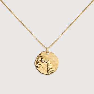 Monica Vinader Gold Aquarius Zodiac Chain Necklace