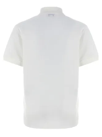 Alexander McQueen Logo-Embroidered Piqu&eacute; Cotton Polo Shirt - White