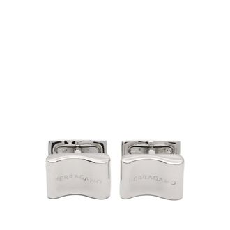 Ferragamo Cufflinks & Tie Clips, male, Gray, Size: ONE SIZE Palla Cufflinks