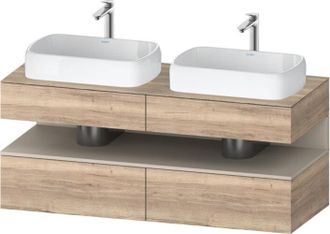 Duravit Qatego Meuble Sous-lavabo En Console, 2 Tiroirs, 2 - Duravit