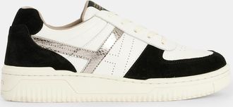 AllSaints Cow Leather Vix Low Top Round Toe Suede Trainers, Size: 3