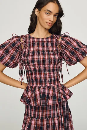 Damson Madder Becca 100% Cotton Blouse