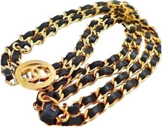 Chanel Pre-owned Belts, female, Black, Size: ONE SIZE Pre-owned Chain Belt