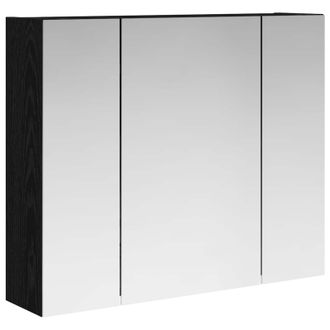 vidaXL Armario Con Espejo De Ba&ntilde;o Roble Negro 60 X 14,5 X 50 Cm Vidaxl