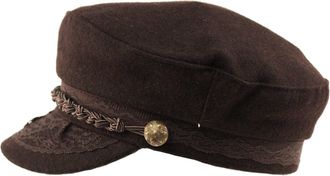 Epoch Hats Company Epoch hats Mens Greek Fisherman Sailor Fiddler Winter Wool Driver Hat Flat Cap, Brown, S/M