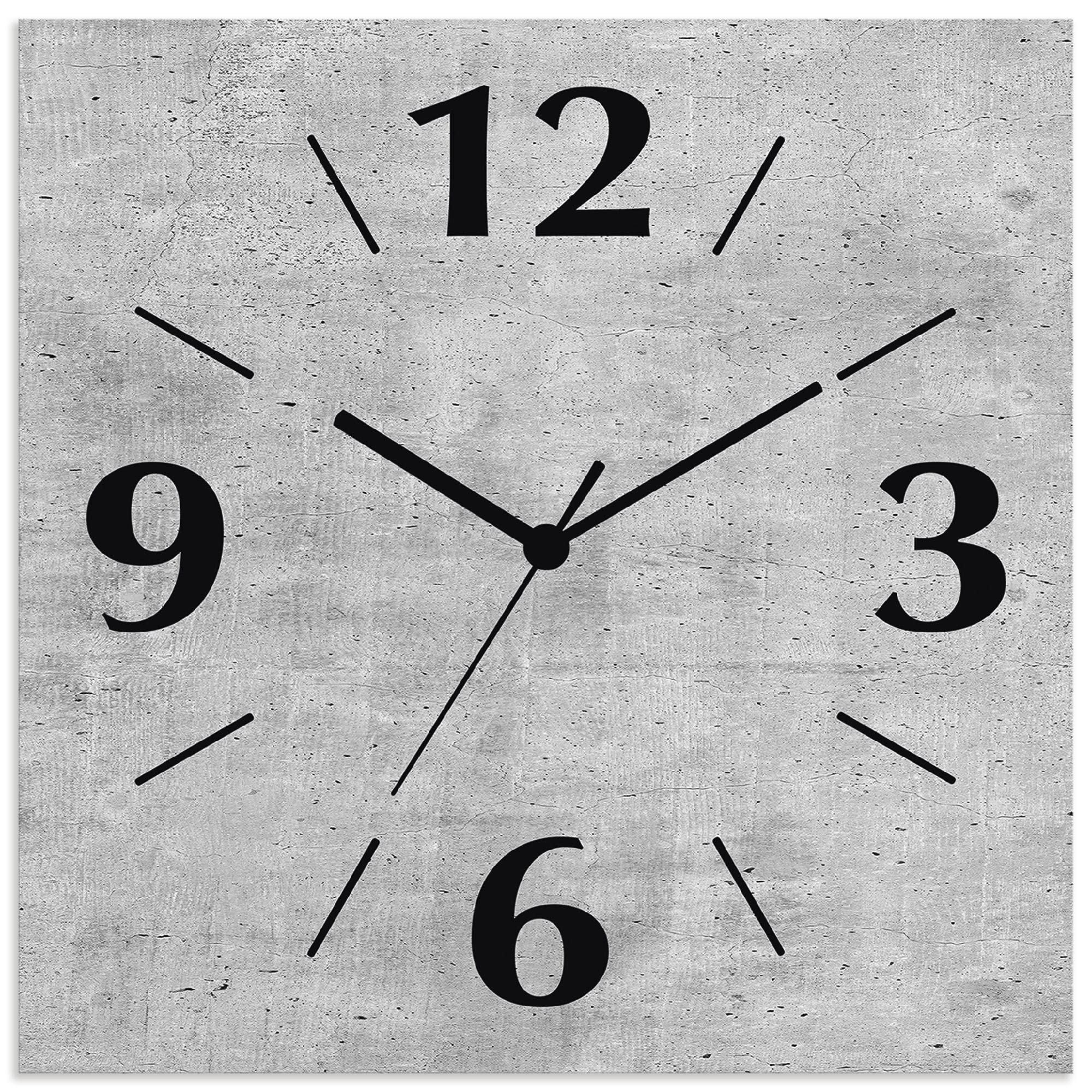 Artland Wanduhr Wanduhr Rechteckig Glas DEQORI Glasuhr 30x60 Cm