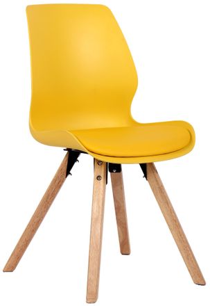 Clp Silla De Comedor Luna Amarillo Pl&aacute;stico