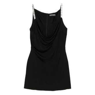 DAVID KOMA Crystal-embellished Cowl-neck Dress