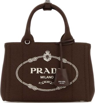 Prada Brown Logo Small Tote
