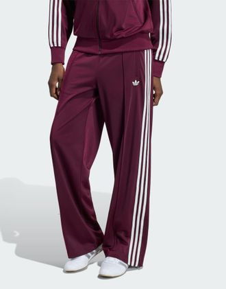 adidas Originals Firebird adicolor - Pantaloni sportivi ampi bordeaux-Rosso