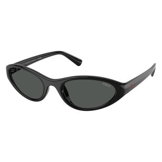 Polo Ralph Lauren Ovale Zonnebril - Heren - Zonnebrillen - Zwart - 55 MM - Accessoires