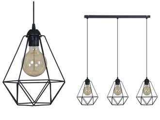 OEM L&aacute;mpara De Techo Colgante Diamond Loft Edison Industries
