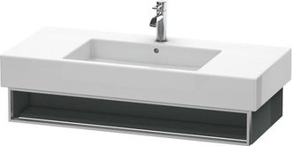 Duravit Duravit Vero Vanity 6014 De Pared, Con 1 Compartimento Abierto Incl. Toallero, 1000mm, Color (frente/cuerpo): Laca De Alto Brillo Dolomiti Grey - Ve60