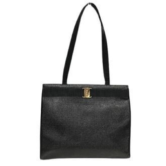 Ferragamo Pre-owned Tote Bags, female, Black, Size: ONE SIZE Pre-owned Vara Ribbon Leather Tote Bag