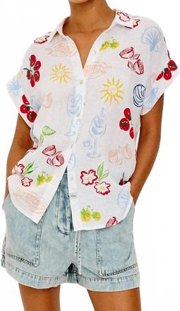Rails Farrah Button Down Shirt In White Antipasti
