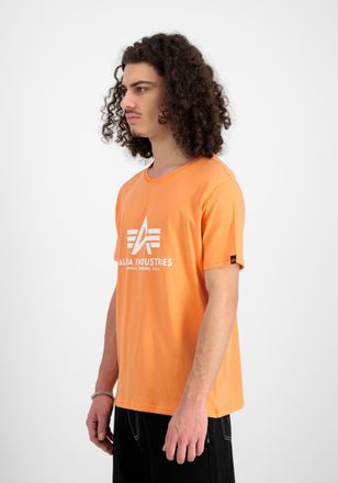 Alpha Industries T-Shirt ALPHA INDUSTRIES Basic T-Shirt BL, Herren, Gr. XS, orange (tangerine), Obermaterial: 100% Baumwolle, Shirts T-Shirt