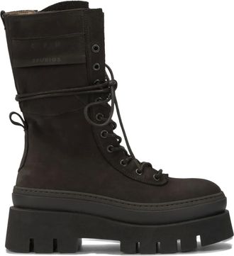 Copenhagen leather combat boots - women - Calf Leather/Calf Leather/Rubber - 38 - Brown