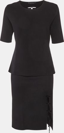 Alexander Wang Black Stretch Knit Lace-Up Set