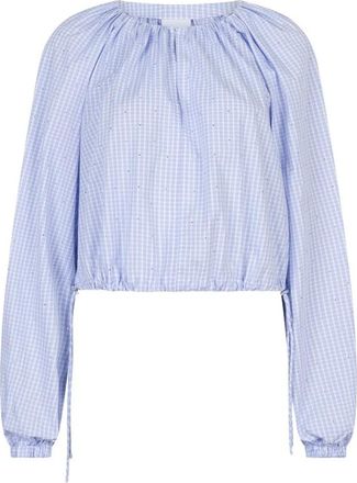 Dante6 Dames, Blouses & Shirts, Blauw, Maat: S Katoen