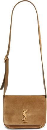 Saint Laurent Niki Suede Crossbody Bag in Barley Green at Nordstrom